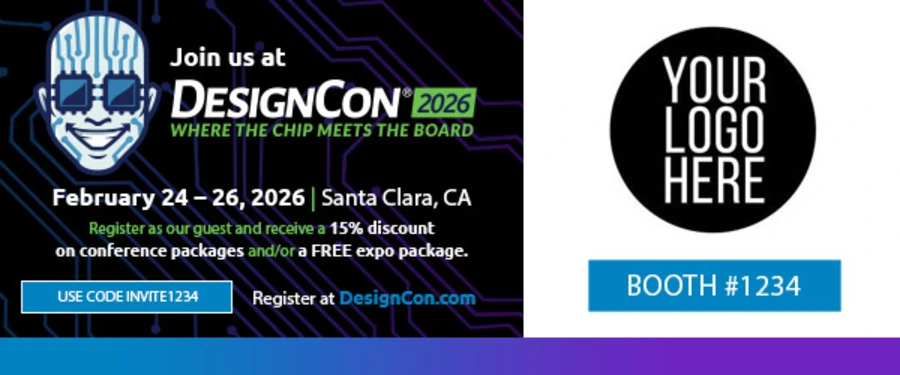 An exhibitor banner graphic